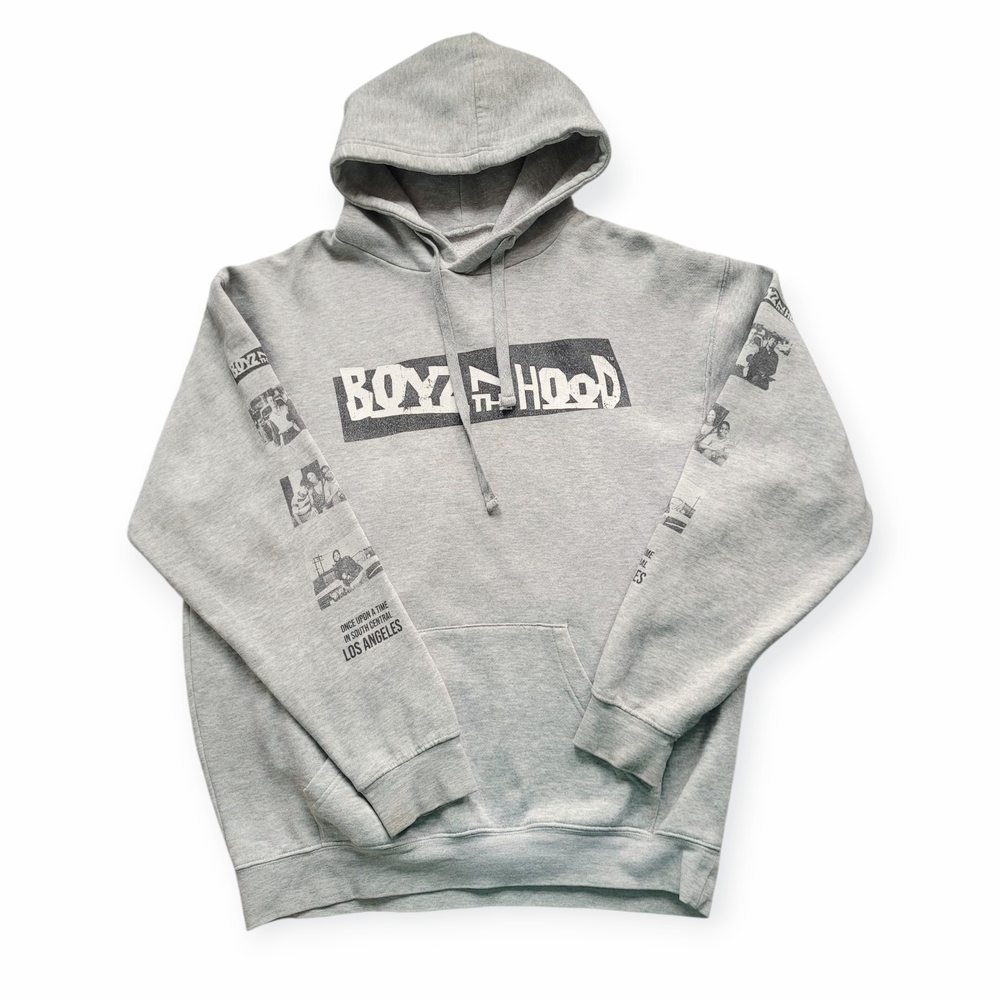 Boyz N The Hood Graphic Print Gray Hoodie Retro Streetwear Large